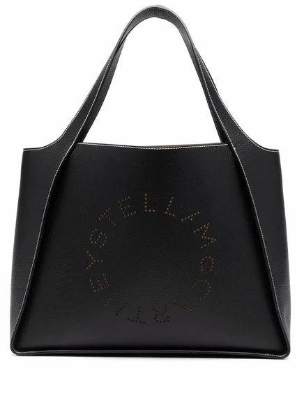 Женская сумка-тоут Stella McCartney Stella Logo из эко-кожи, черная