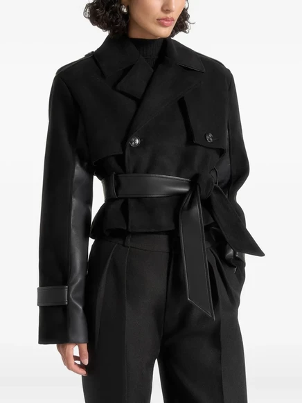 Жакет с поясом и эполетами Manière De Voir Lelia black