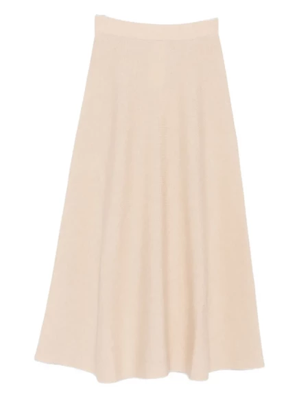 Расклешенная юбка Max Mara в рубчик neutrals