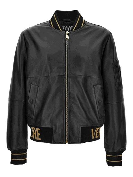 Мужская бомбер-куртка Versace Jeans Couture, черная