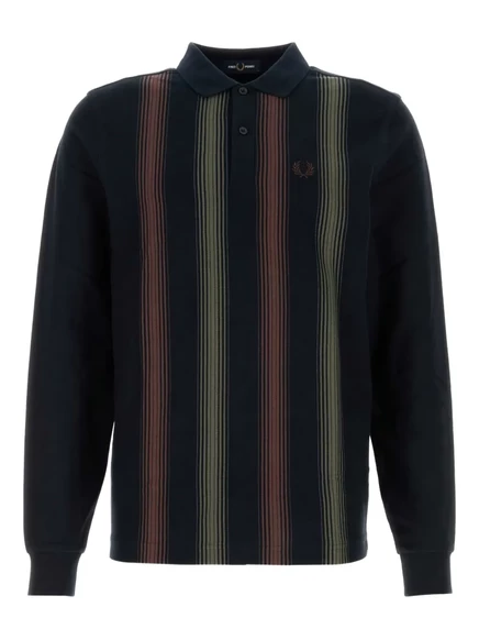 Мужская футболка-поло Fred Perry из пике, темно-синяя