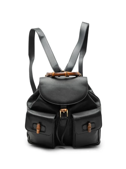 Унисекс рюкзак Gucci Pre-Owned 20th Century кожаный, черный