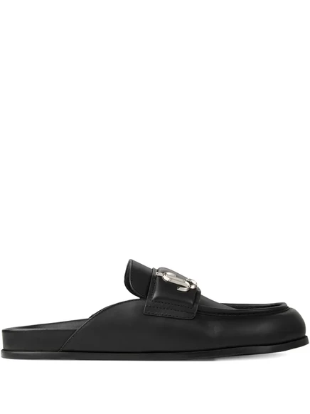 Кожаные тапочки Jimmy Choo Milo black