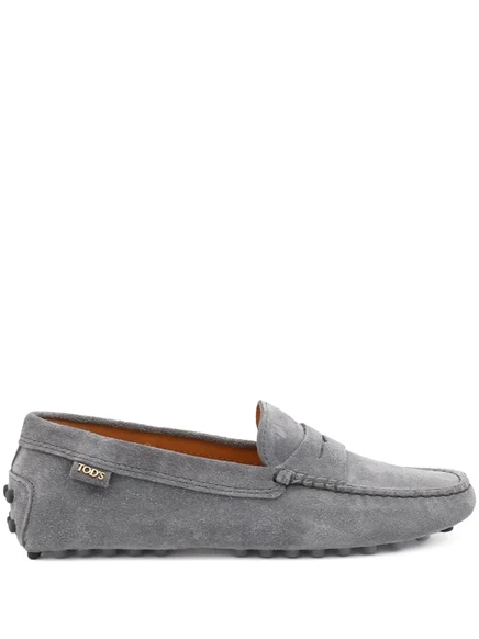 Замшевые мокасины Tod's grey