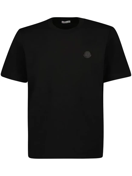 Футболка с логотипом Moncler и аппликацией black