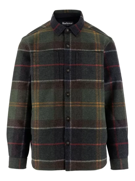 Мужская рубашка‑жакет Barbour Tartan, серая