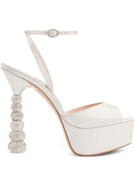 Женские босоножки Sophia Webster Natalia 140 мм, белые
