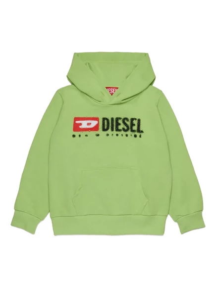 Детская толстовка Diesel Kids с логотипом, зеленая