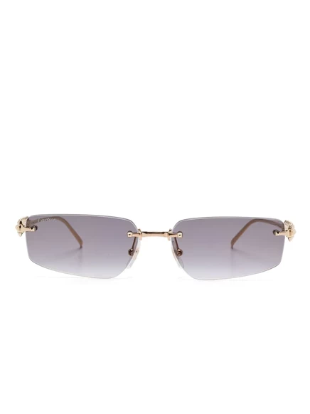 Солнцезащитные очки Cartier Eyewear без оправы, золотистые