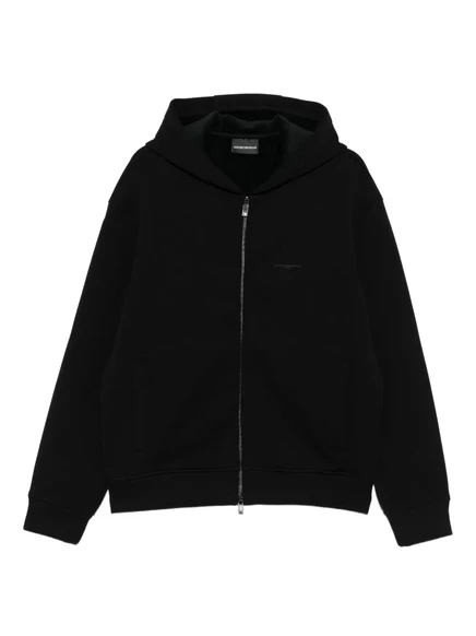 Мужское худи Emporio Armani на молнии, черное