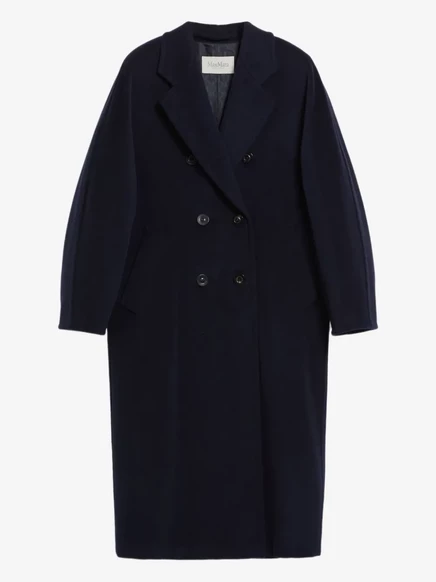 Женское пальто Max Mara Madame 101801, двубортное, синее