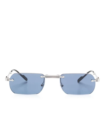Солнцезащитные очки в прямоугольной оправе Cartier Eyewear grey