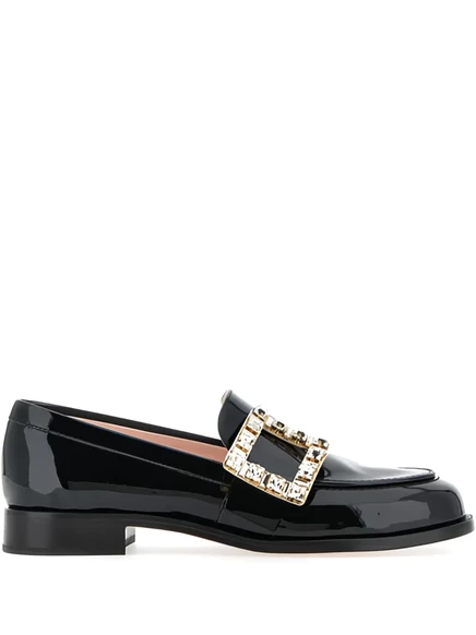 Женские лоферы Roger Vivier с декоративной пряжкой, черные