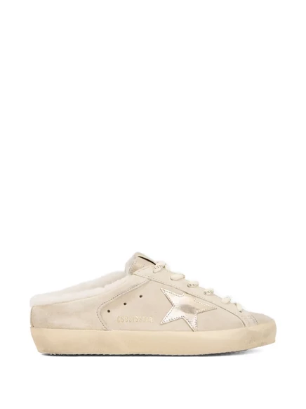 Женские кожаные мюли Golden Goose Super-Star, бежевые