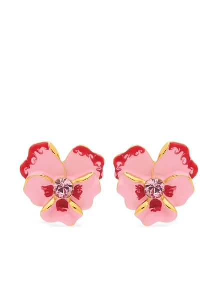 Женские серьги-клипсы Kenneth Jay Lane Flower, розовые