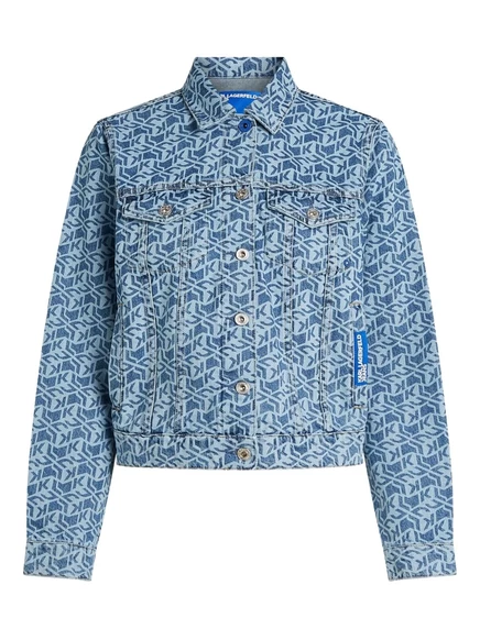 Женская джинсовая куртка Karl Lagerfeld Jeans KLJ monogram, индиго