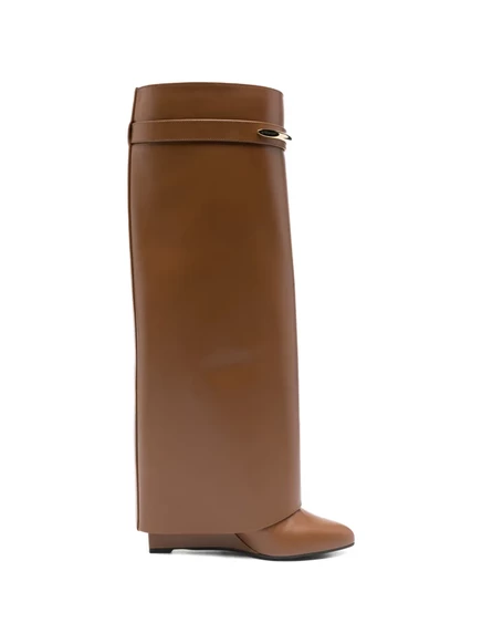 Женские сапоги Givenchy Shark Pinch из кожи, коричневые