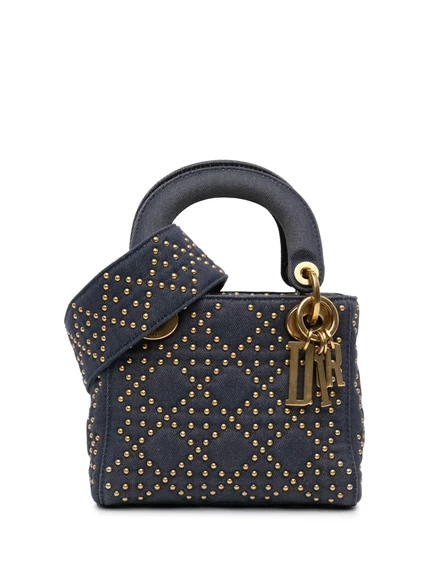 Женская сумка Christian Dior Mini Lady Dior, синяя