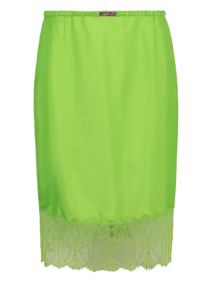 Кружевная юбка миди с эластичной талией от Gucci green