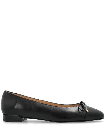 Женские балетки Stuart Weitzman Sleek Bow с бантом, черные