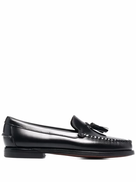 Женские кожаные лоферы Sebago с кисточками, черные