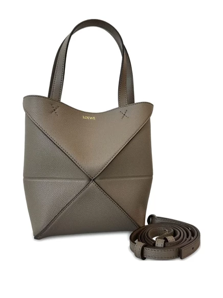 Сумка-пазл LOEWE mini Puzzle Fold через плечо neutrals
