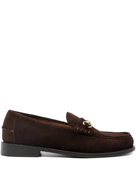 Мужские лоферы Sebago Horsebit замша, коричневые
