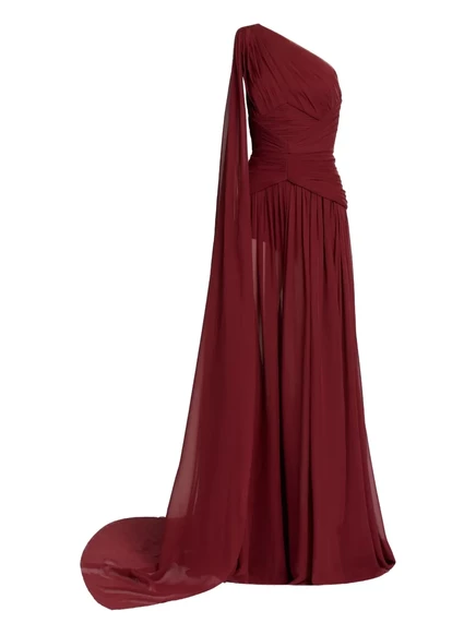 Женское платье Elie Saab макси на одно плечо, красное