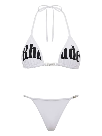 Женский раздельный купальник RHUDE с логотипом, белый
