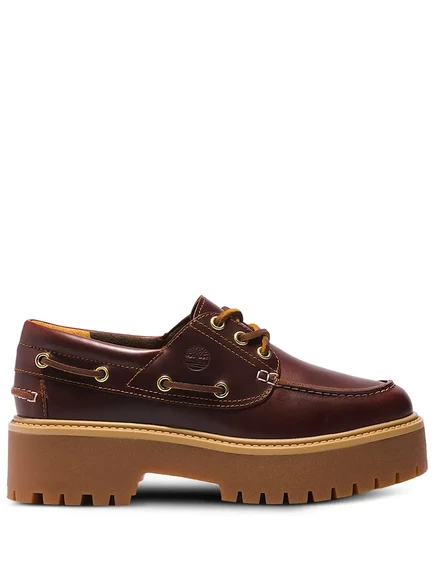 Женские лоферы Timberland платформенные, коричневые