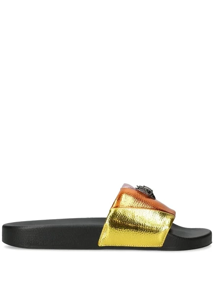 Кроссовки Kurt Geiger London Meena Eagle с открытым носком gold