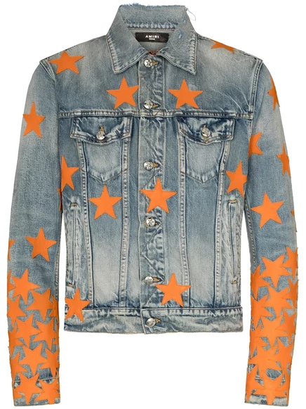 Мужская джинсовая куртка Amiri Chemist Star Trucker, синяя