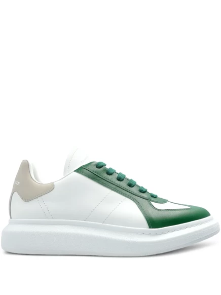 Кроссовки на шнуровке с панелями от Alexander McQueen green