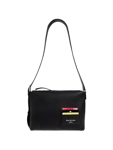 Мужская сумка-шопер Balenciaga с отделениями для карт, черная