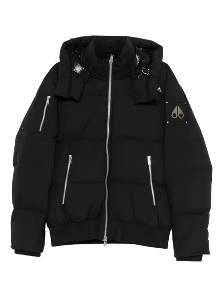 Мужской пуховик Moose Knuckles Everest с капюшоном, черный