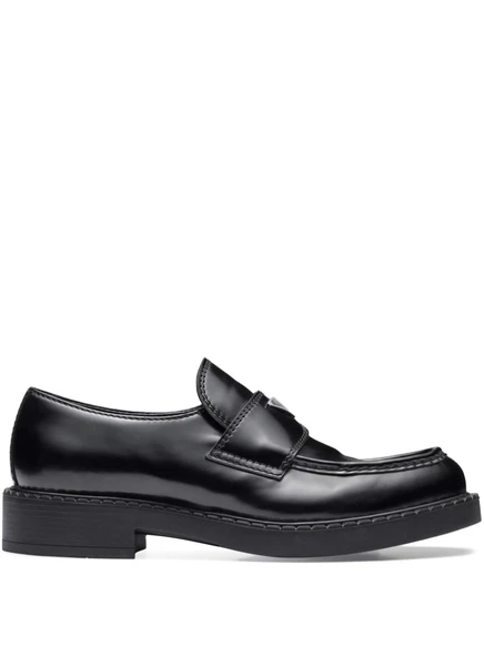 Мужские лоферы Prada из кожи, черные