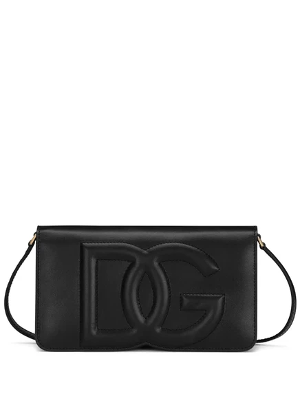 Женская сумка Dolce & Gabbana DG-logo кожаная, черная