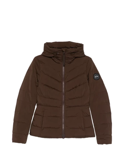 Женский пуховик Canada Goose Clair с капюшоном, коричневый