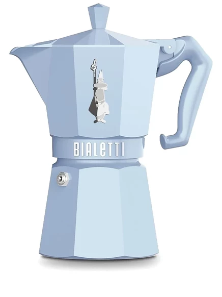 Гейзерная кофеварка Bialetti Moka Express 187 г, голубая