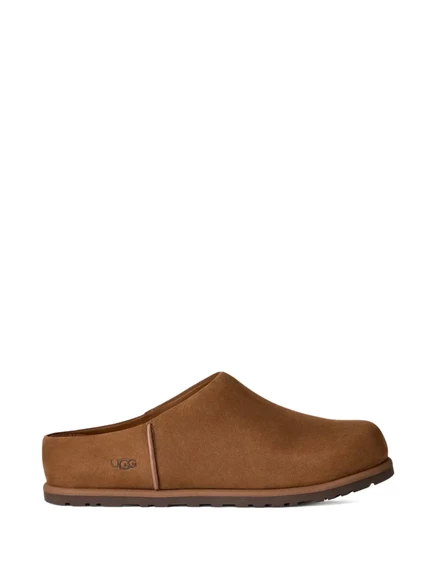 Женские кожаные мюли Ugg с логотипом, коричневые