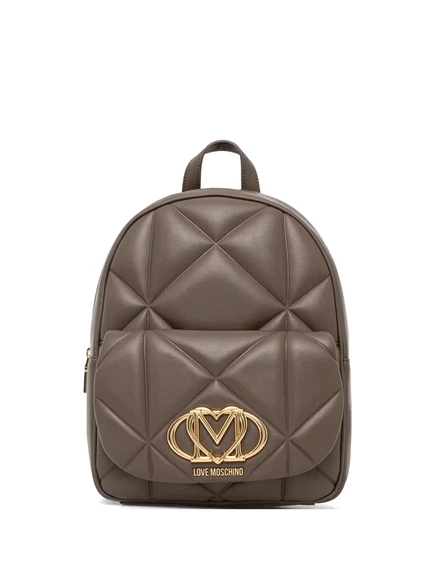 Женский рюкзак Love Moschino стеганый, коричневый