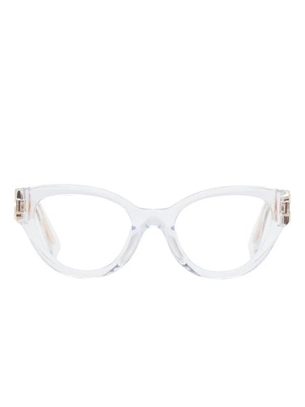 Очки Miu Miu Eyewear с прозрачным логотипом-бляшкой neutrals