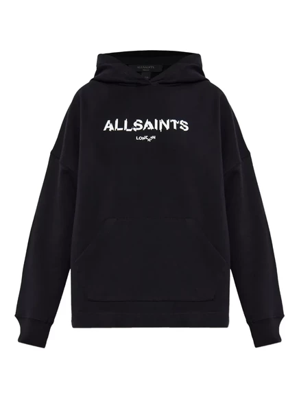 Женское худи AllSaints Static с принтом, черное
