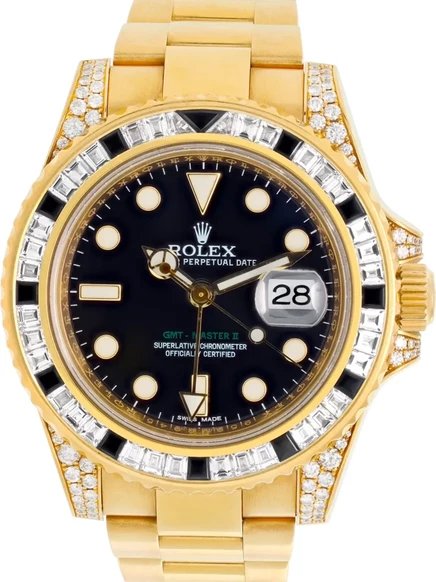 Мужские часы Rolex GMT-Master II 40 мм (б/у), черные