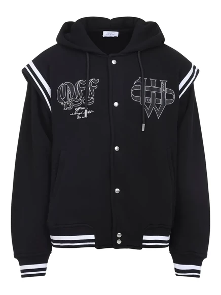 Мужская куртка с капюшоном Off-White с логотипом, черная