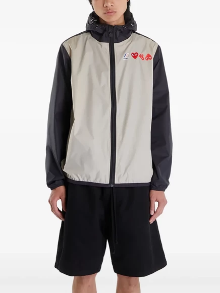 Куртка с капюшоном Comme Des Garçons Play x K-Way Claude neutrals