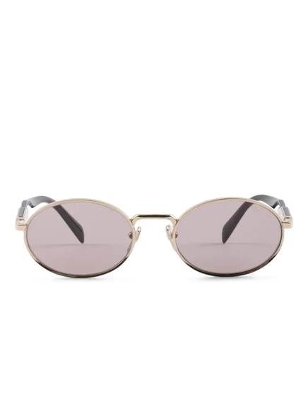 Солнцезащитные очки в овальной оправе Prada Eyewear gold