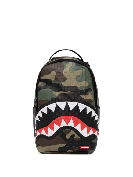 Унисекс рюкзак Sprayground камуфляжный с принтом акулы, черный