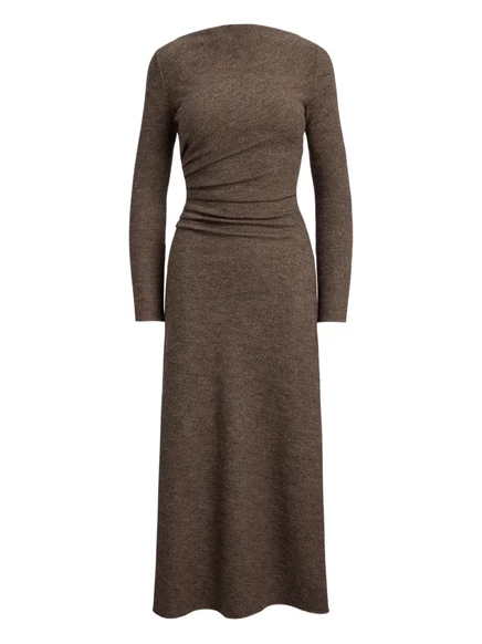 Женское платье Ralph Lauren Collection из шерсти, коричневое