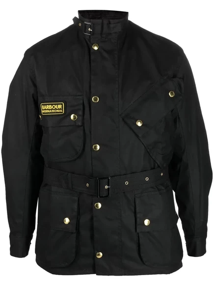 Оригинальное однобортное пальто Barbour International black
